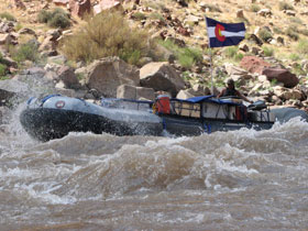 Whitewater rafting in Cataract Canyon on Colorado River
