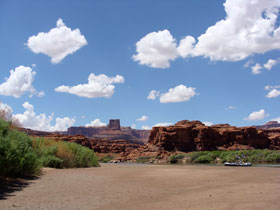 Cataract Canyon rafts at our Camp site
