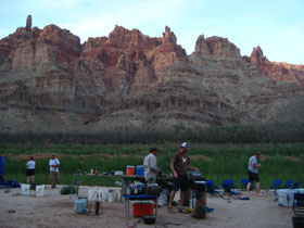 Camp site on Colorado River in Cataract Canyon