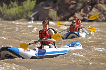 Inflatable Kayaking through Desolation Canyon on the Green River