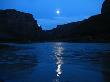 Full Moon Rafting through Ruby Canyon on the Colorado River