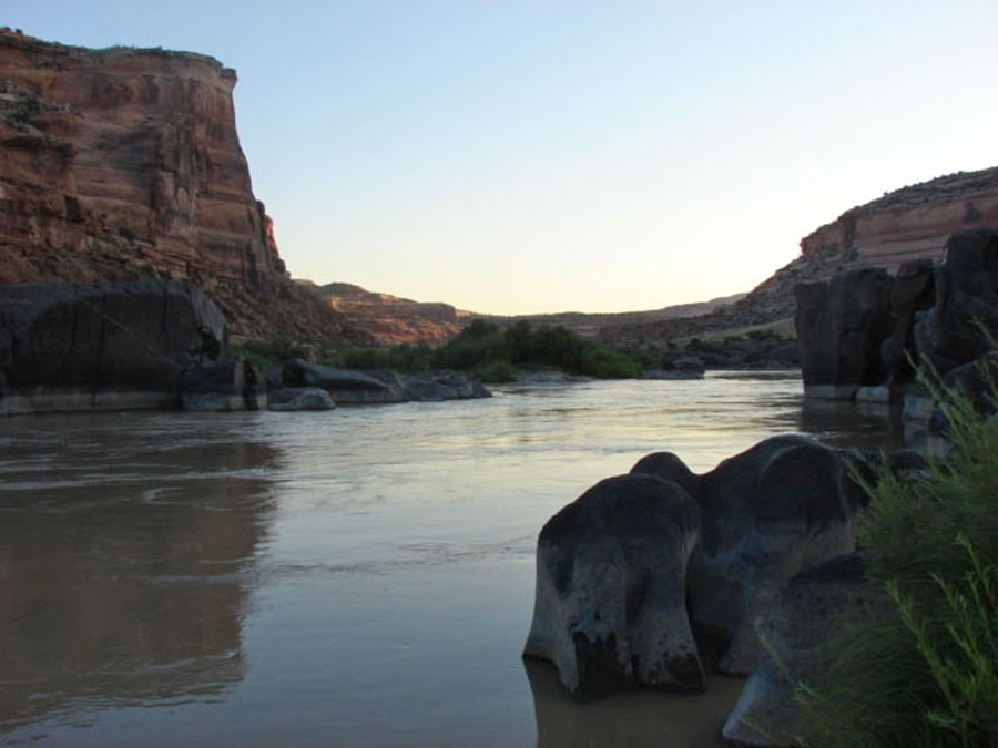 Precambrian Rocks in Ruby/Horsethief Canyon on the Colorado River