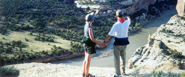 Hiking in Canyons Overlooking the River