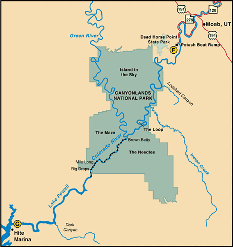 Large Cataract Canyon map